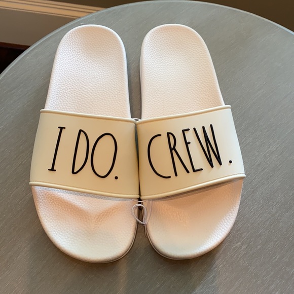 Rae Dunn Shoes - Rae Dunn I Do Crew Bridal Slides